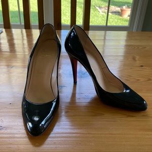 LOUBOUTIN Patent Leather Heels Black Authentic
